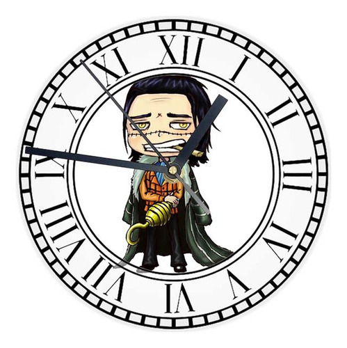 Reloj Redondo Madera Brillante One Piece Mod 128