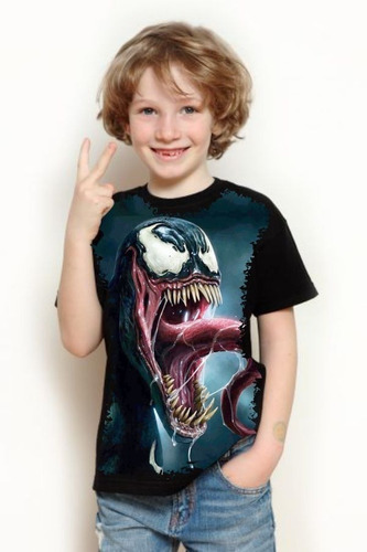 Camisa, Camiseta Criança 5%off Filme/marvel Venom Exclusiva