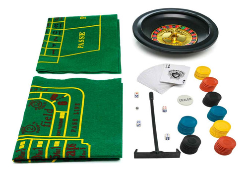 Kit Poker Jogos 100 Fichas Baralho Roleta 2 Feltros Coletor