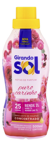 Amaciante de Roupa Concentrado Puro Carinho Girando Sol Frasco 500ml