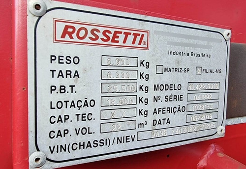 Imagem 3 de 15 de Mercedes-benz 1635 2019 / Carreta Rossetti 2019 Carreta