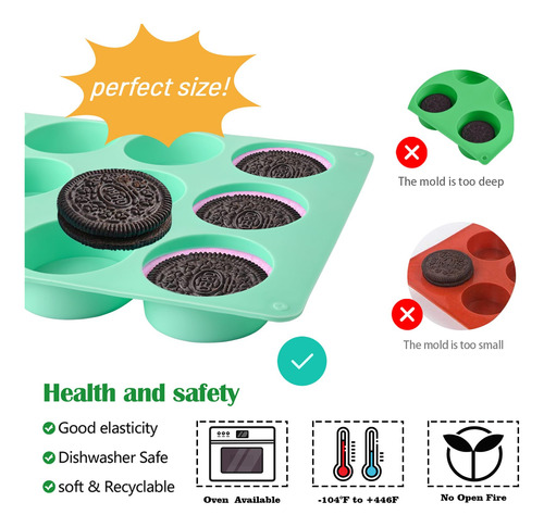 Moldes De Silicona Redondos Para Galletas Y Mini Pasteles