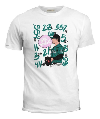 Camiseta Seattle Mariners Jugador Con Chicle Beisbol Ink