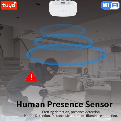 Sensor Presencia Movimiento Humana Techo Radar 24g Zigbee
