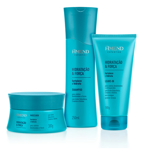 Kit Hidratação & Força Amend - Shampoo, Máscara E Leave In