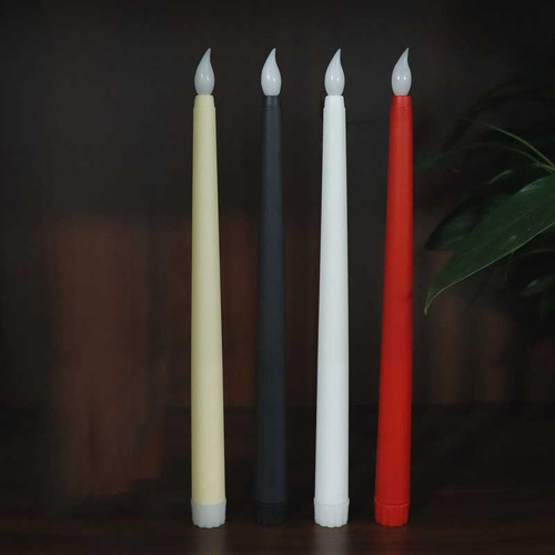 Vela Led Larga, Sin Llama, Roja, Puntiaguda, 20 Unidades