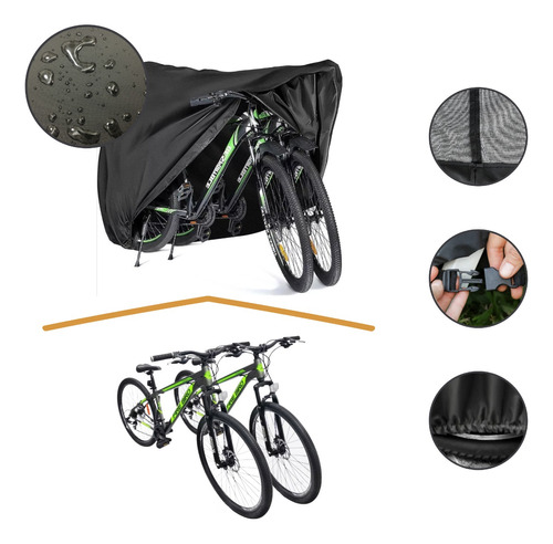 Funda Para Dos (x2) Bicicletas R29 Lona Gruesa Impermeable !