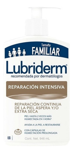 Crema Líquida Lubriderm Reparación Intensiva con dosificador de 946 ml