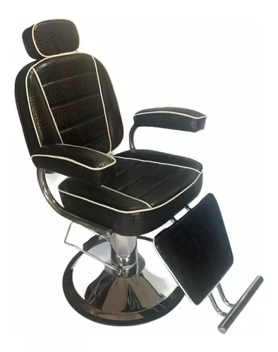 Poltrona Cadeira Reclinável De Barbeiro E Salão Marrom