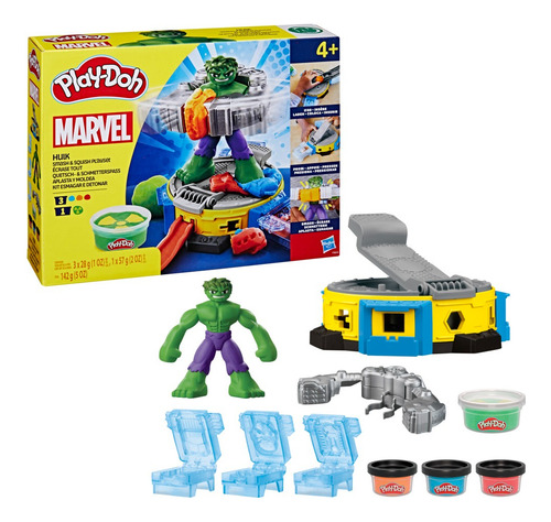 Play Doh Marvel Set De Juego Hulk Aplasta Y Moldea. Impotado