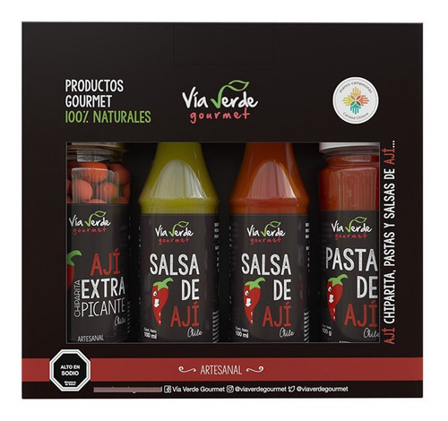 Imagen 2 de 6 de Salsa Y Pasta De Ají Víaverde Pack 4 Unid, 100% Natural