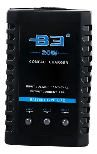 Cargador Balanceador Lipo B3 Para Baterías 2S Y 3S (7.4V Y 11.1V) - Recarga Rápida Con Protecciones Para Drones, Coches Y Barcos RC