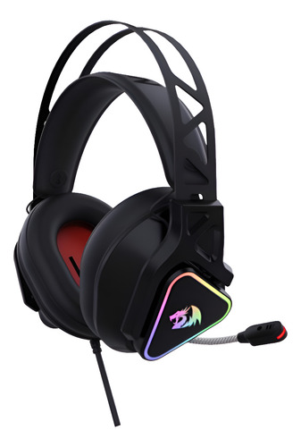 Headset Gamer Redragon Cadmus H370 Rgb 7.1 Surround Preto Preto