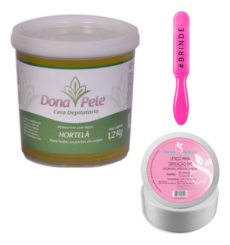 Kit Pra Depilação Intima Chocolate 1,2kg + Espátulas + Tnt