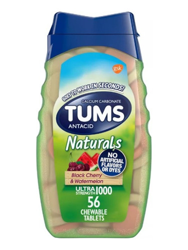 Tums Naturals Chewable. Count 56