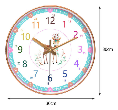 Reloj De Enseñanza Moderno Que Dice El Forma De Ciervo