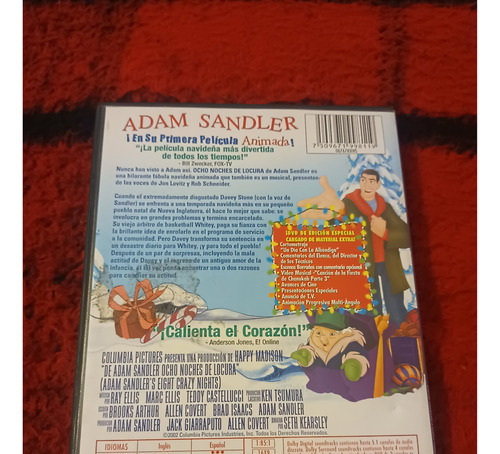 Ocho Noches De Locura ( Dvd ) Adam Sandler (Usado)