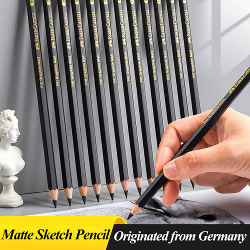 Lápiz De Dibujo Mate Faber-castell, Grafito, Para Sombrear