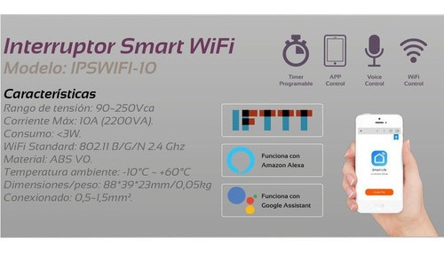 Imagen 3 de 6 de Interruptor Wifi Smart Inteligente Baw Domotica 10a