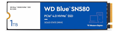 Disco Solido Interno Wd Blue Sn580 Nvme Ssd De 1 Tb | Gen4x4