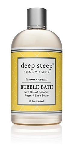 Deep Steep Burbuja Baño, Crema De Limón, 17 onzas