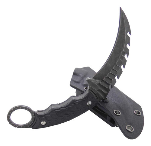 Unicorn Negro/blanco Shuangsha Series Claw Cuchillo Karambit