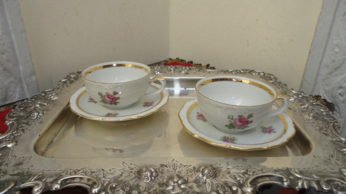 Divina Taza Cafe Porcelana Alemana Antigua Rococo Veala