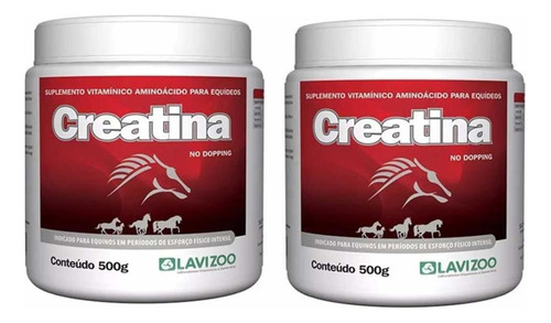 Kit 2 Unid. 500g - Supl. Cavalos Atletas - Creatina, Malto