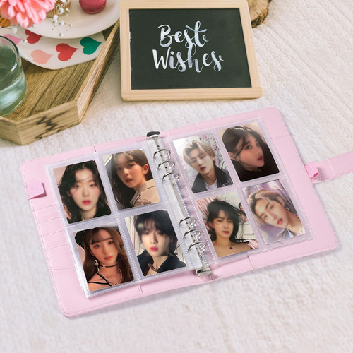 Carpeta A5 Para Agenda 6 Ganchos Rosa Gold