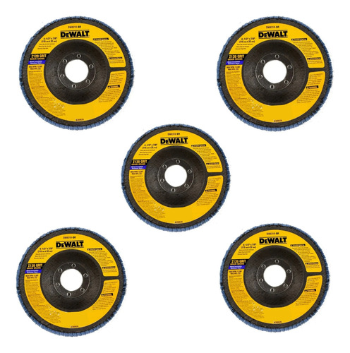 Kit 5 Disco Flap G120 115 X 22,23mm Dw8310br Dewalt