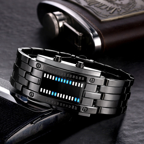Reloj Electrónico Binario Con Luz Led Resistente Al Agua