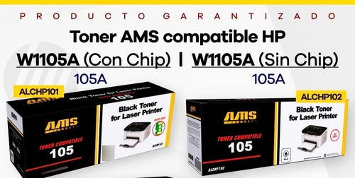 Toner Hp 105 Con Chip, Para Las Impresoras Hp 107 ,135 Y 137