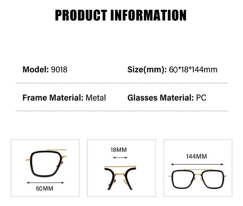 Carezza 9018 Metal Gafas Blue Cut 2da Selección Adultos