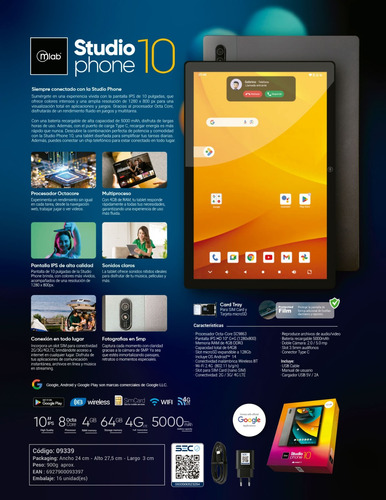 Tablet Mlab Studio Phone 10 Octa Core 64gb 4g Lte Wifi