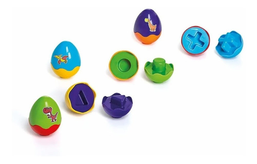 Juego De Encastre Huevitos Dinosaurio Didacticos Rivaplast