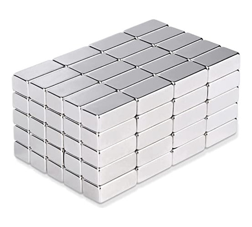 Iman De Neodimio Rectangular De 8 X 4 X 3mm 100 Unid Plata