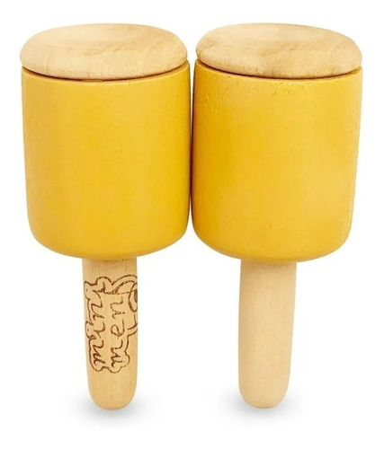 Maracas De Madera Minimento Instrumento Musical