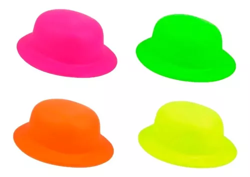 Chapéu Coquinho Neon Colorido com Fita para Festas - Extra Festas