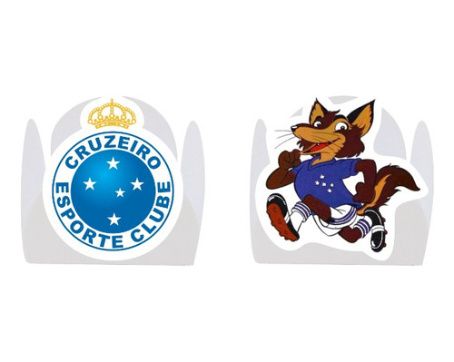 100 Forminha De Doce Branca Com Aplique - Cruzeiro Futebol