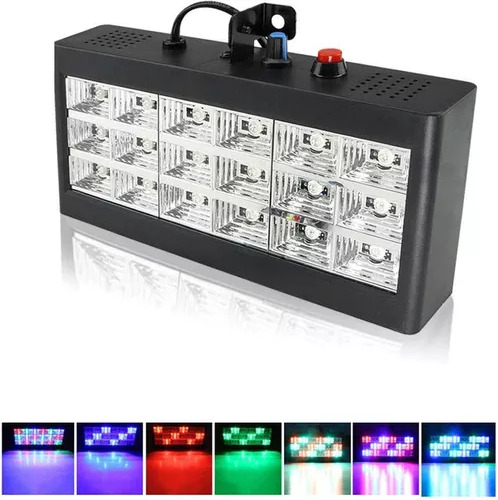 18 Led Colorido Etapa Luz Fiestas Rgb Luces Flash Party