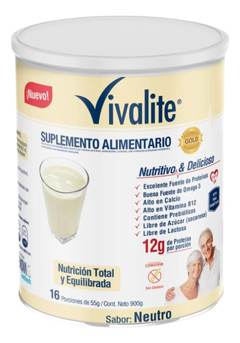 Suplemento Vivalite Gold 900g - Deltamed