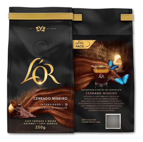 Café Gourmet Lor Cerrado Mineiro Moído Kit 3 Pacotes 250g
