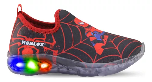 Tênis Infantil De Led Roblox Homem Aranha Luzinha Calce