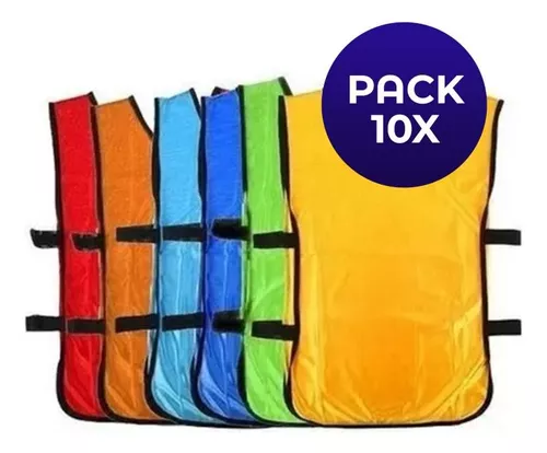 Pack X10 Chalecos Deportivo Petos Multiuso Para Niños Futbol