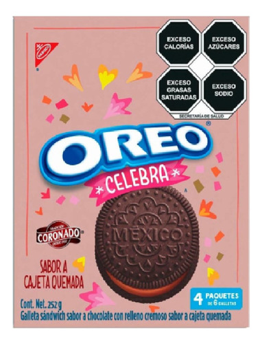 Galleta Oreo Con Relleno Sabor A Cajeta Quemada 252 Grs