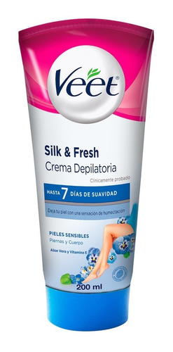 Crema Depiladora Veet Silk & Fresh Piel Sensible 200 Ml