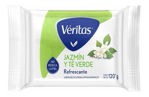 Imagen 1 de 1 de Veritas Jabón En Barra Glicerina Jazmin Y Te Verde 120g