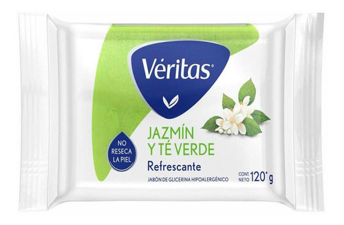 Veritas Jabón En Barra Glicerina Jazmin Y Te Verde 120g