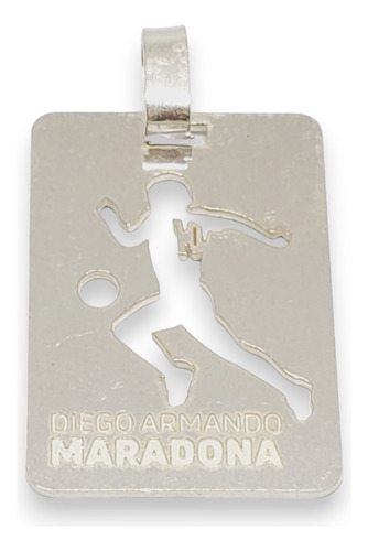 Dije Plata Futbol Diego Armando Maradona Calado