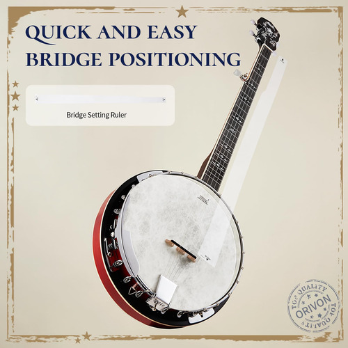 Banjo Aklot, Tamaño Completo, 5 Cuerdas Con Cabeza Remo, 38
